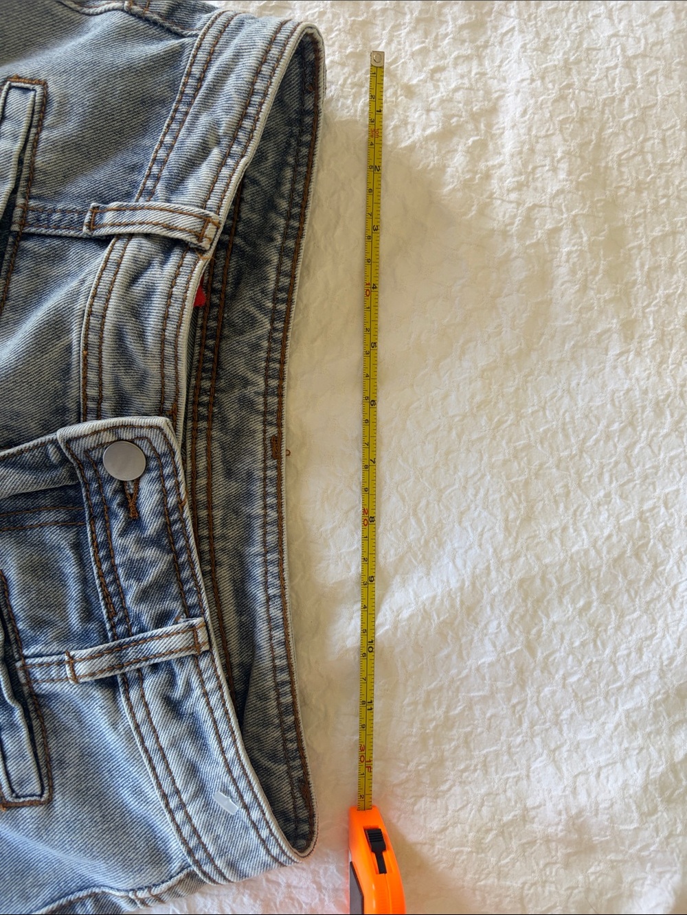 Free People Women’s Light Wash Jeans with Red Star Inset - Picture 2 of 5